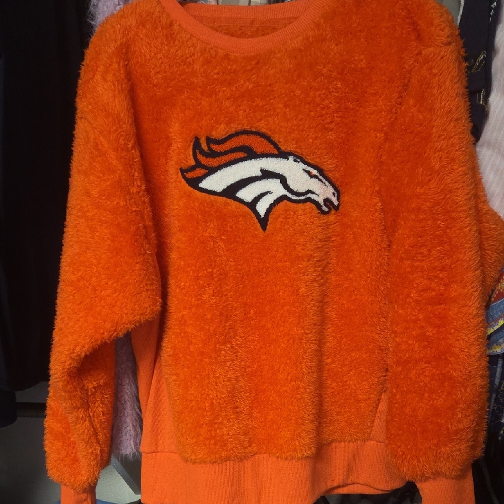 Vibrant Orange Fuzzy Sweater